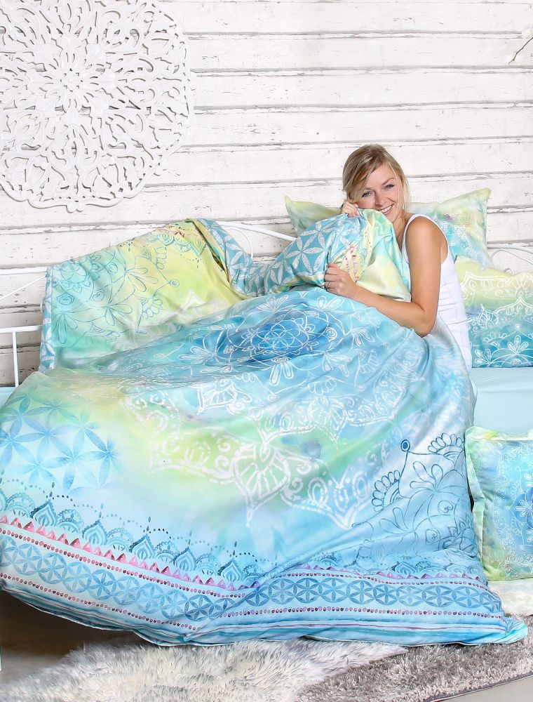 40x40 cm - Kissenbezug ohne Füllkissen Faszination - Blue Dream