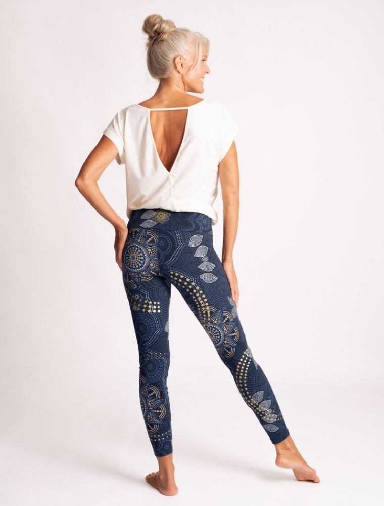 L - Yoga Leggings Maui - schwarz-natur