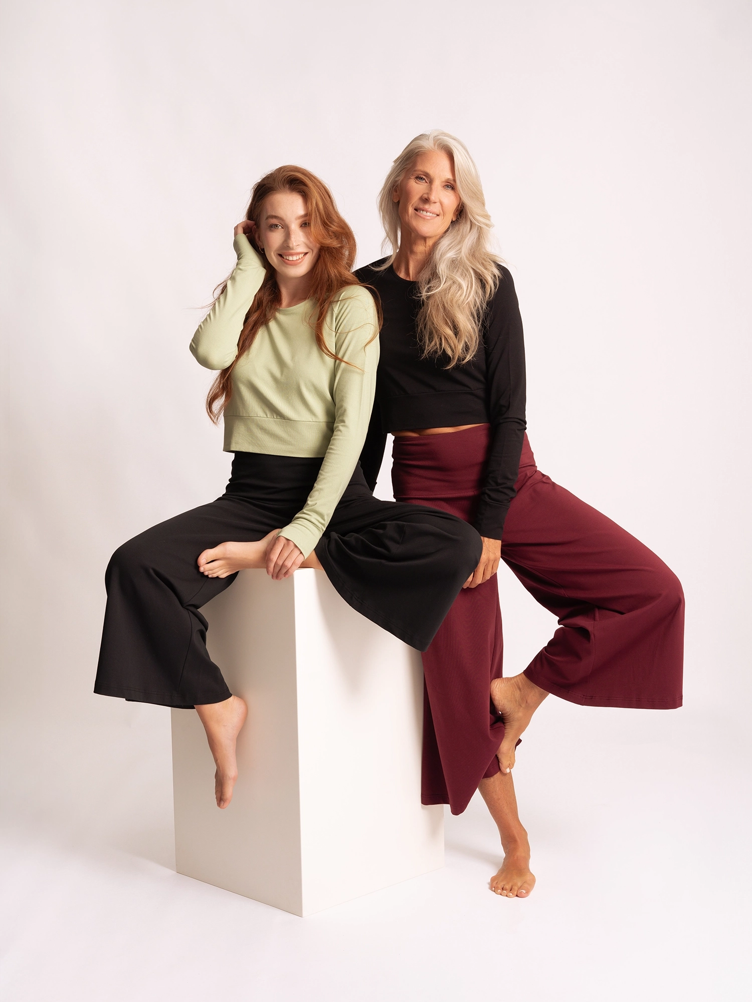 XL - Hose Culotte Devi - morgentaugrün