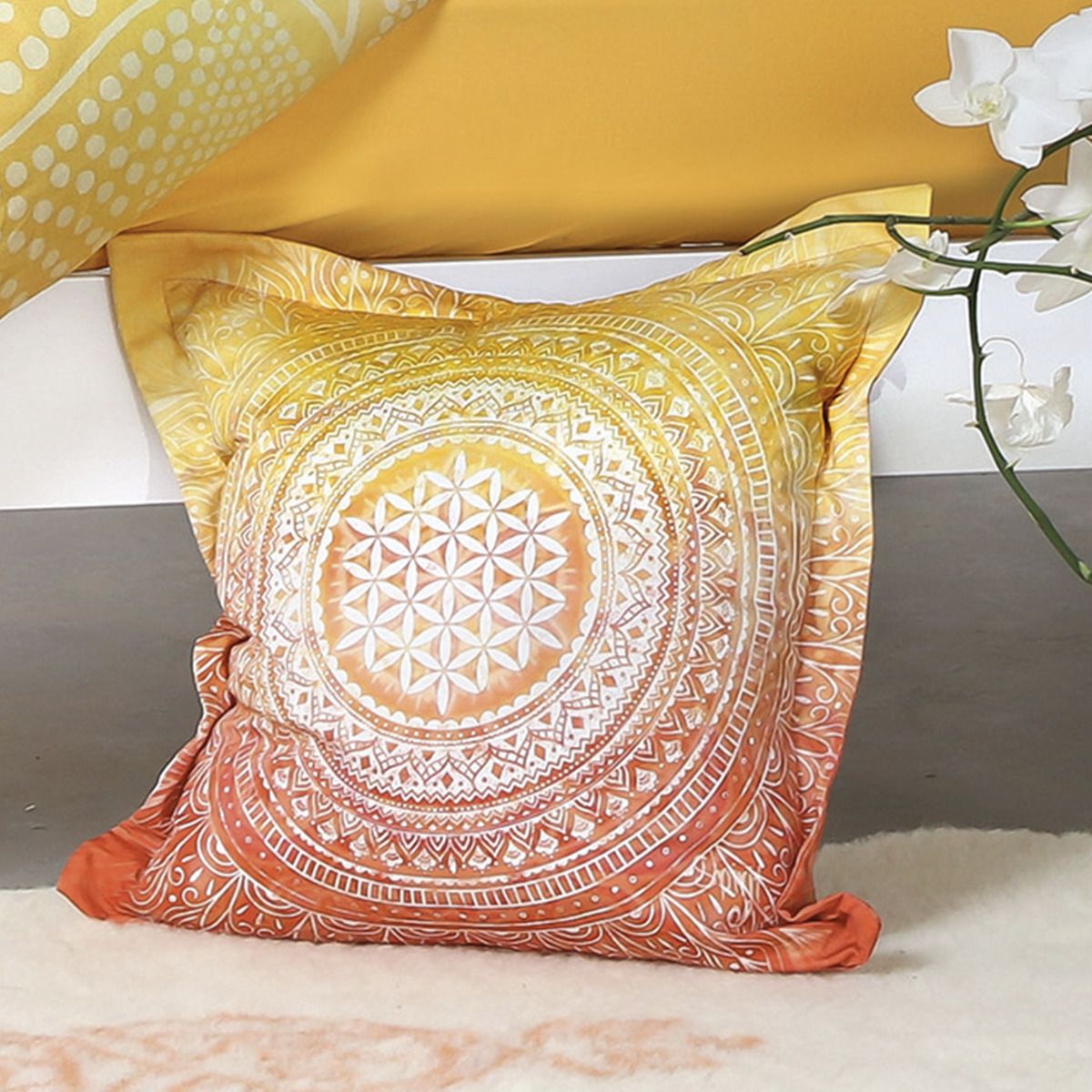 40x60 cm - Kissenbezug einzeln Sunrise - orange/gelb