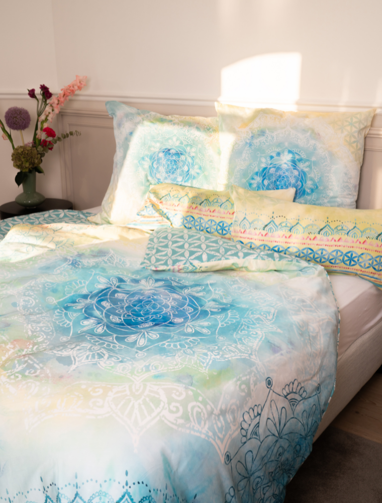 40x40 cm - Kissenbezug ohne Füllkissen Faszination - Blue Dream