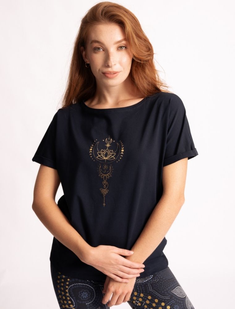 XS - Shirt Eka Padma - tiefblau