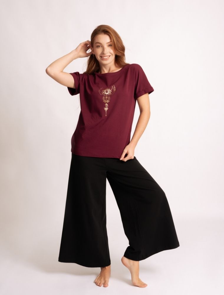 M - Shirt Eka Padma - tiefrot