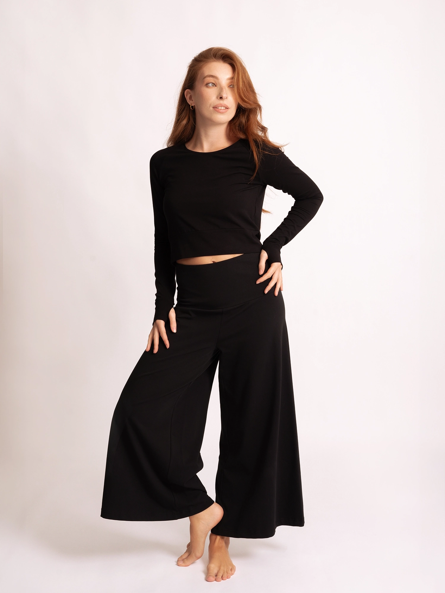 S - Hose Culotte Devi - vintage schwarz