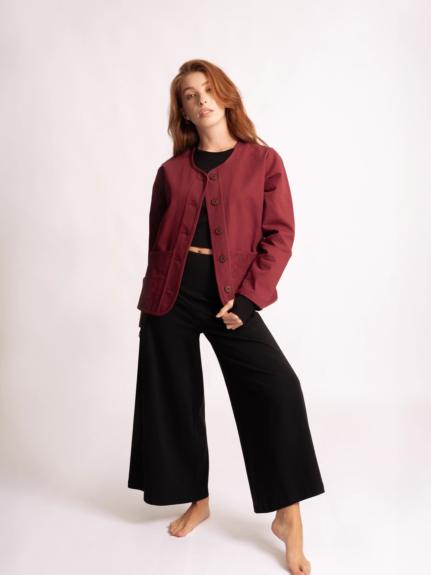 XL - Hose Culotte Devi - morgentaugrün