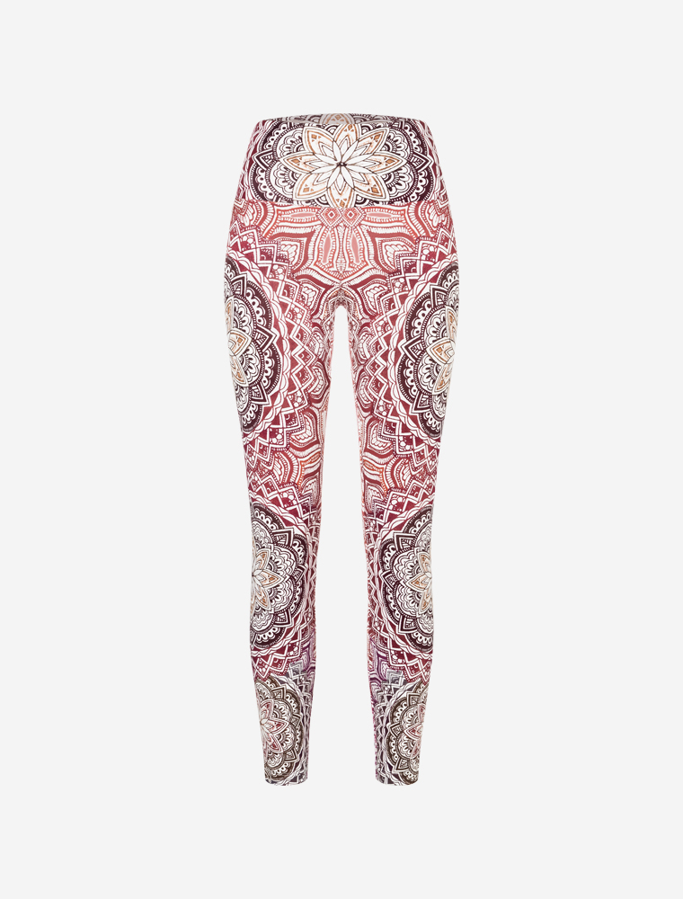 S - Yoga Leggings Mangala - erdrot - natur