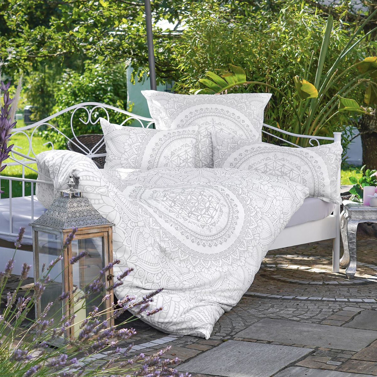 50x70 cm - Internationale Gr. Kissenbezug 50/70 einzeln Silver-Gold-Dream - silber-grau/beige-gold