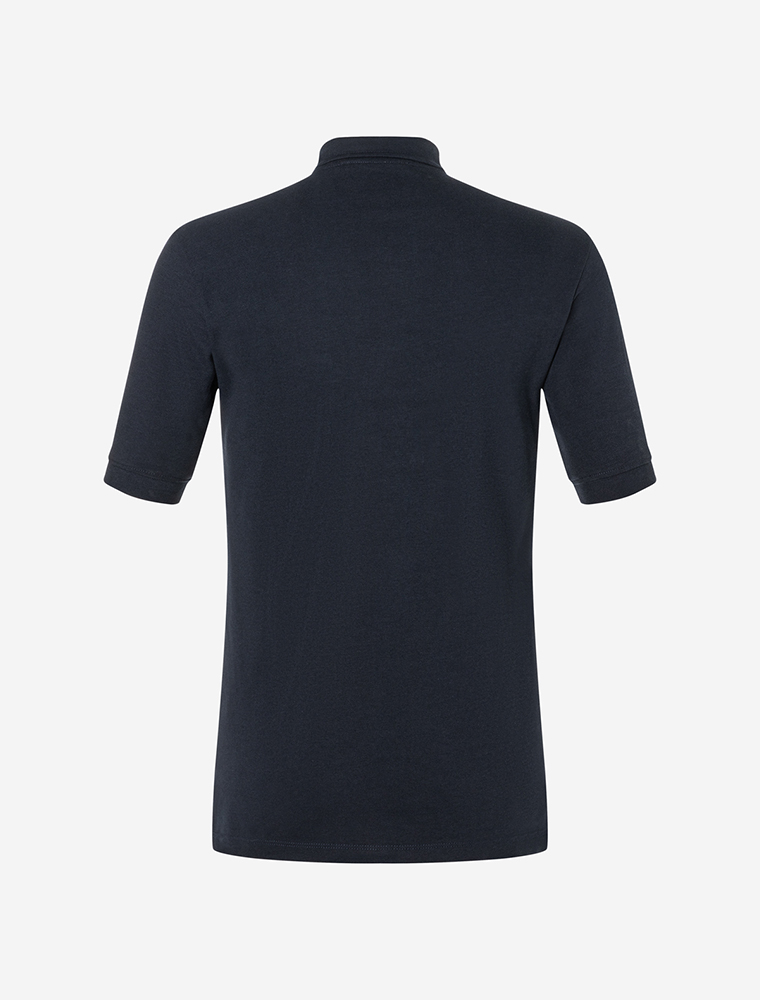 XL - Polo Shirt Kurzarm Bambus Piqué - dunkelblau