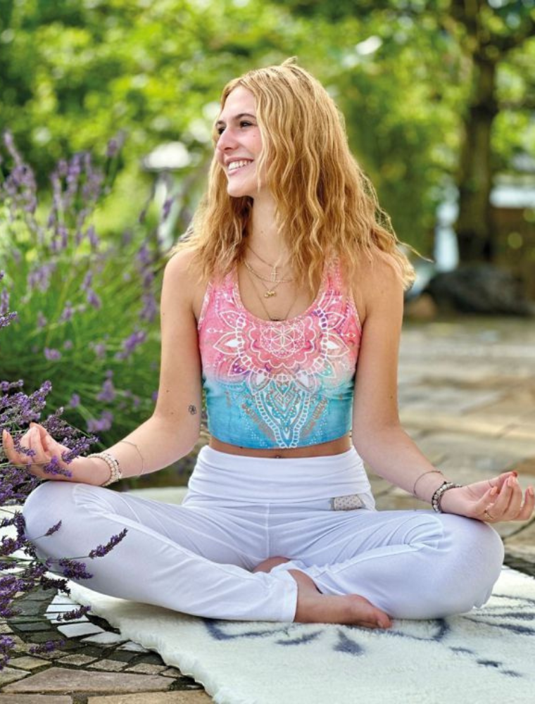 Yoga Bra Mandala indigo-peach