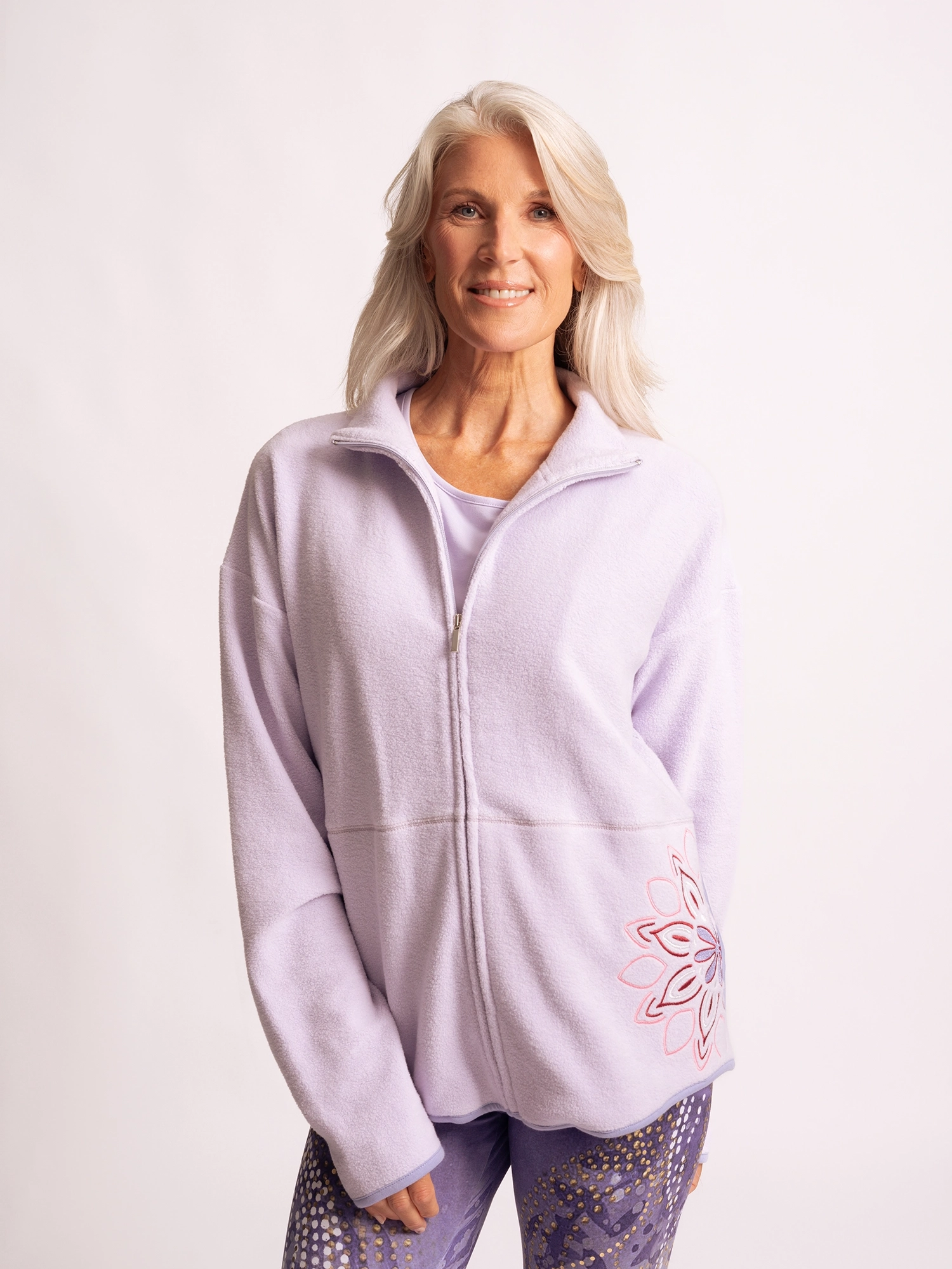 L - Baumwollfleecejacke Mena - indiblau