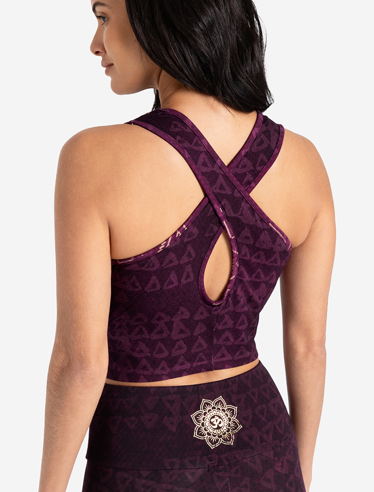M - Yoga Bra Buddhi - aubergine