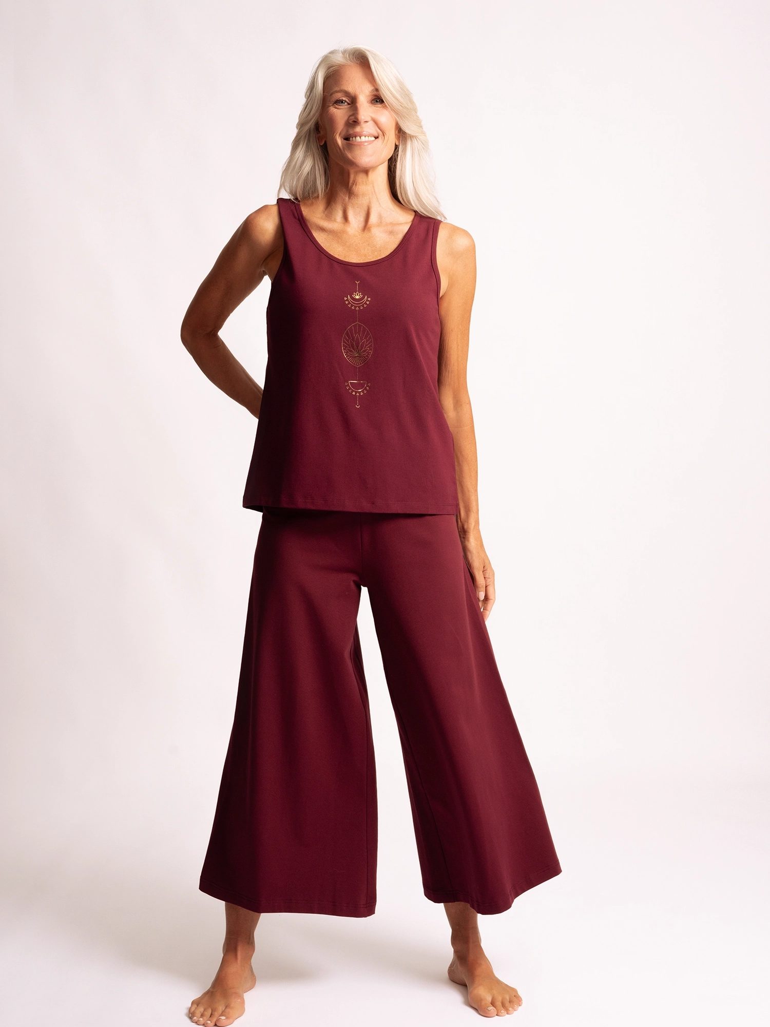 XL - Hose Culotte Devi - morgentaugrün