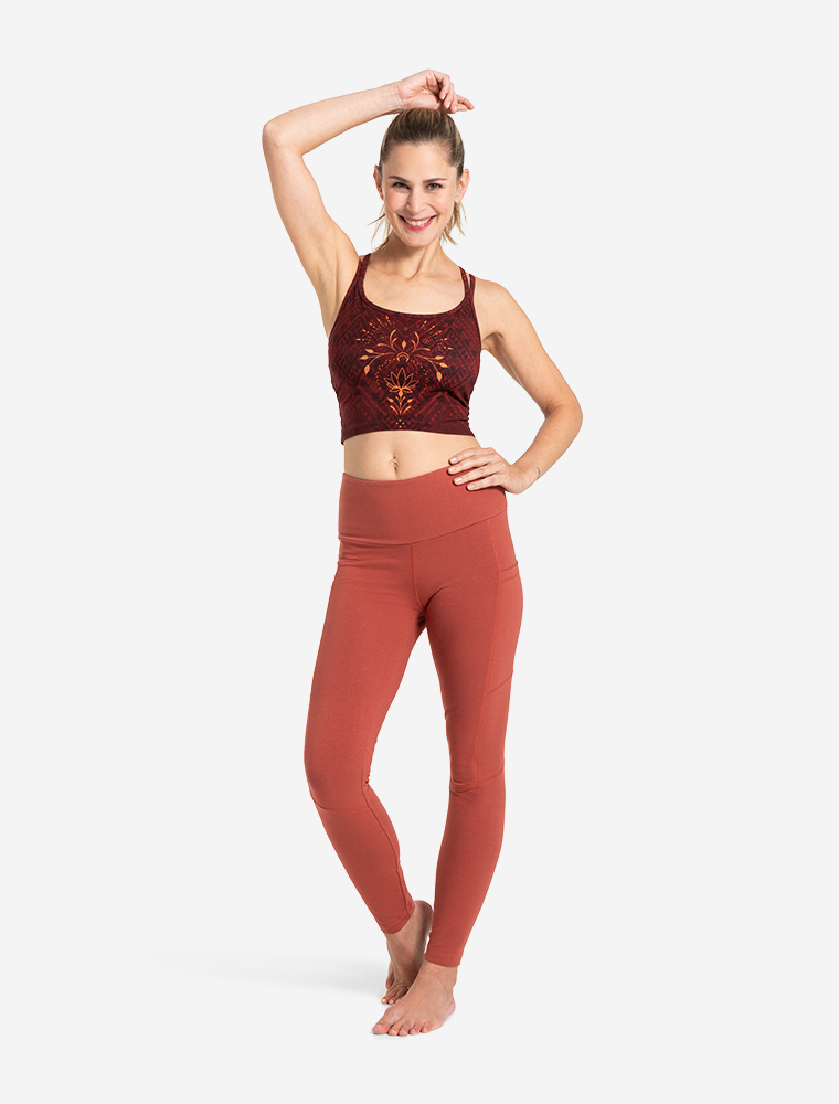 L - Leggings Yoga and Run - erdrot