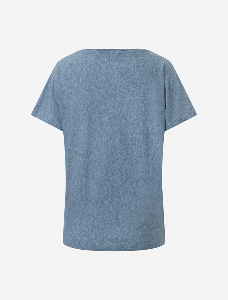 XL - Shirt women - blau melange gold