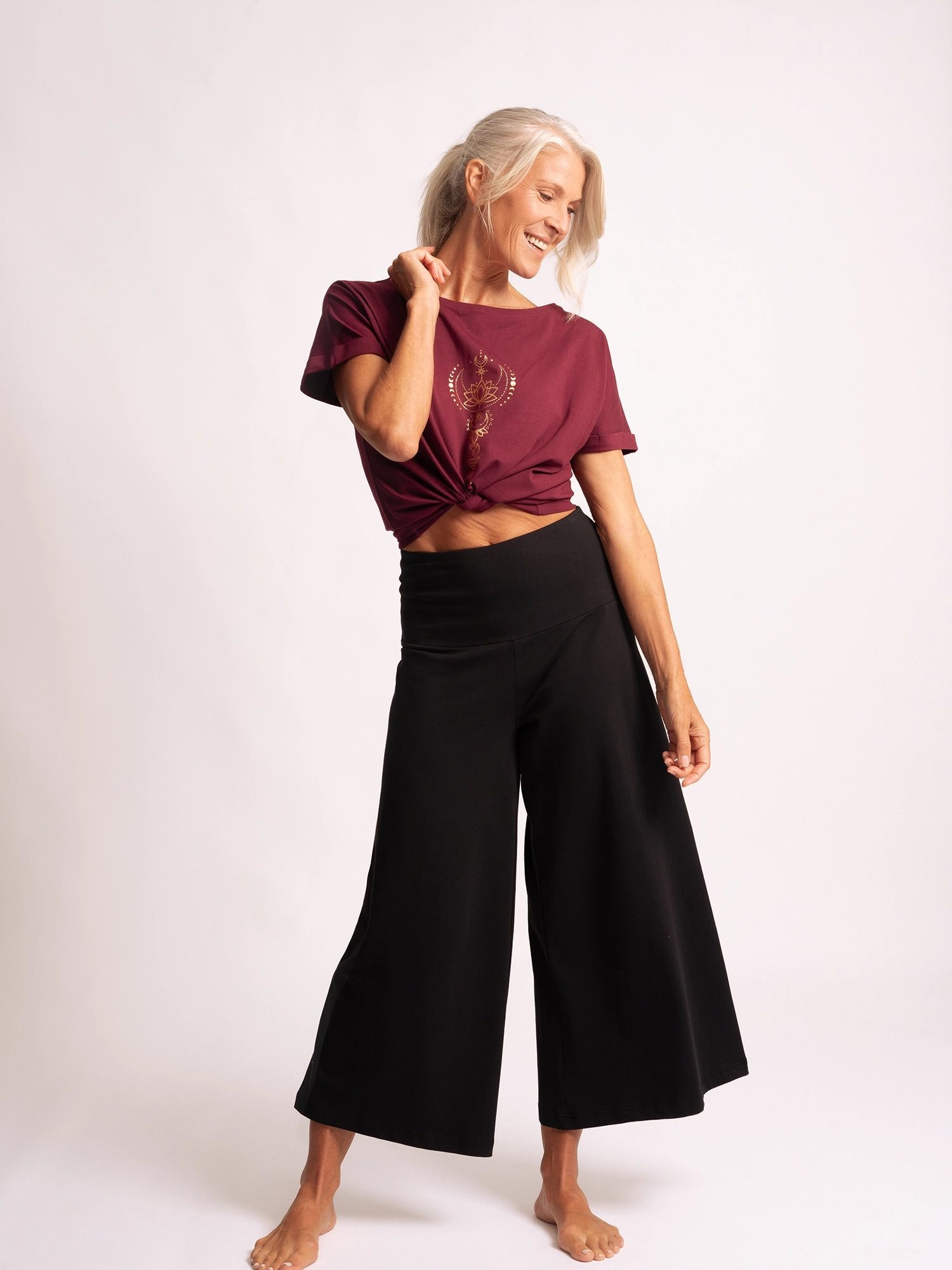 S - Hose Culotte Devi - vintage schwarz