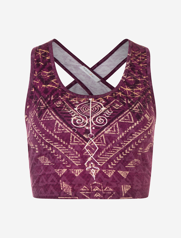 M - Yoga Bra Buddhi - aubergine
