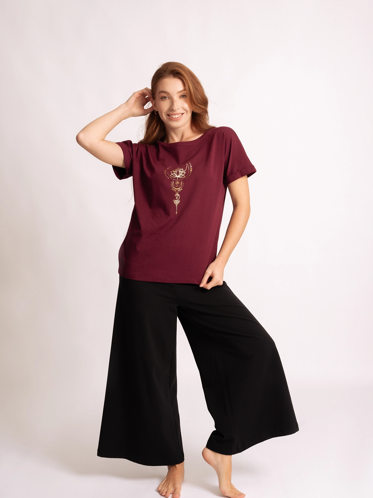 XL - Hose Culotte Devi - morgentaugrün