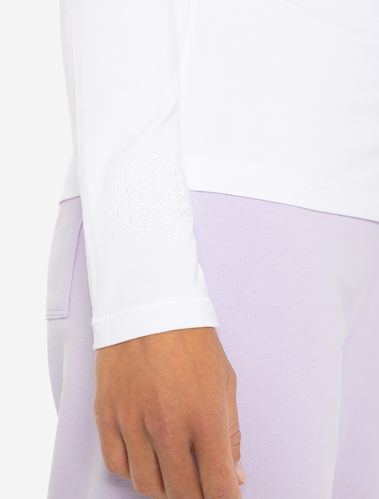 Langarm Shirt Chakra weiss