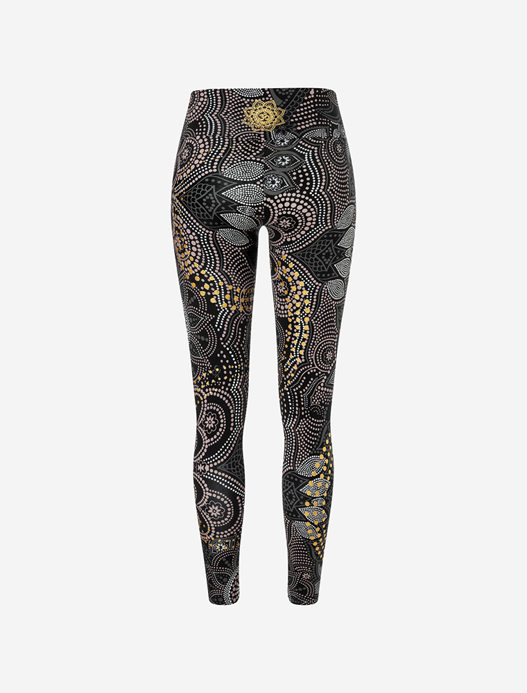 L - Yoga Leggings Maui - schwarz-natur