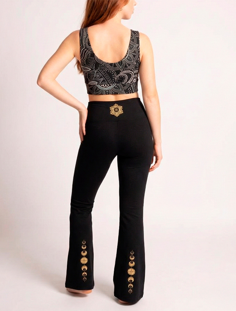 M - Yoga Bra Hatha Maui - schwarz-natur