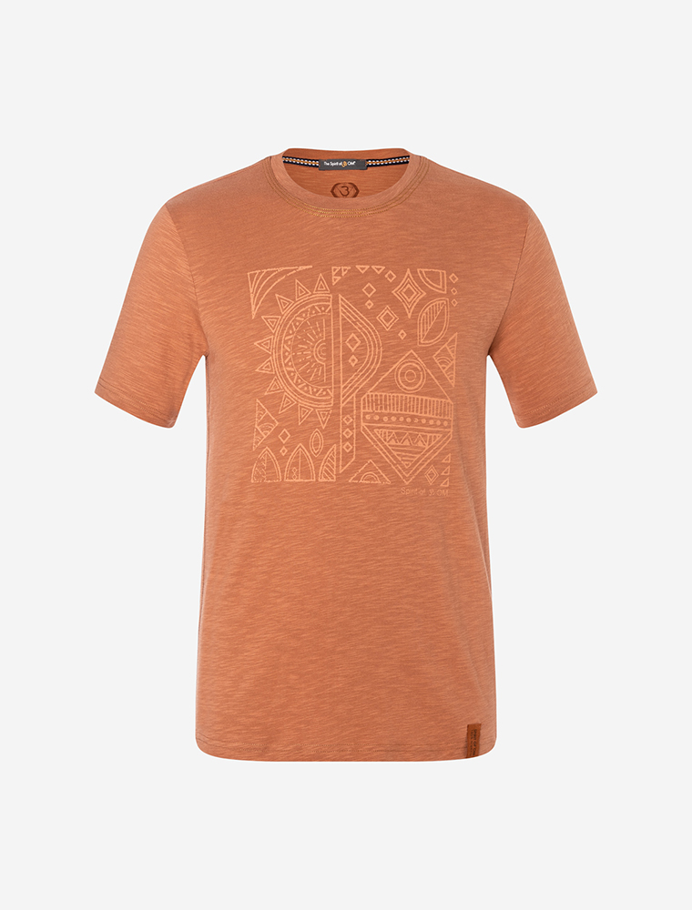 Ethno T-Shirt orange braun