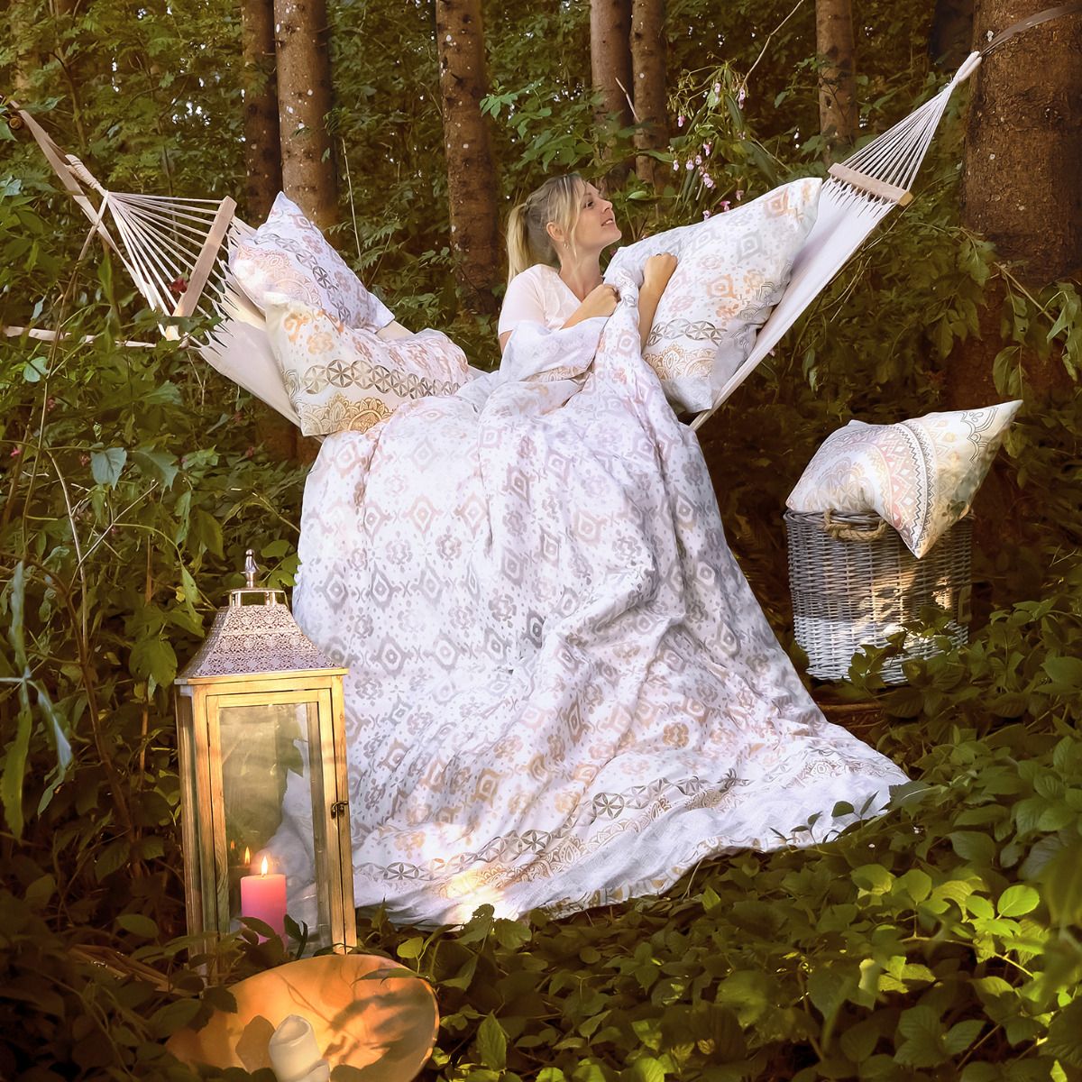 40x40 cm - Kissenbezug inkl Füllkissen Soulshine - white/indian beach