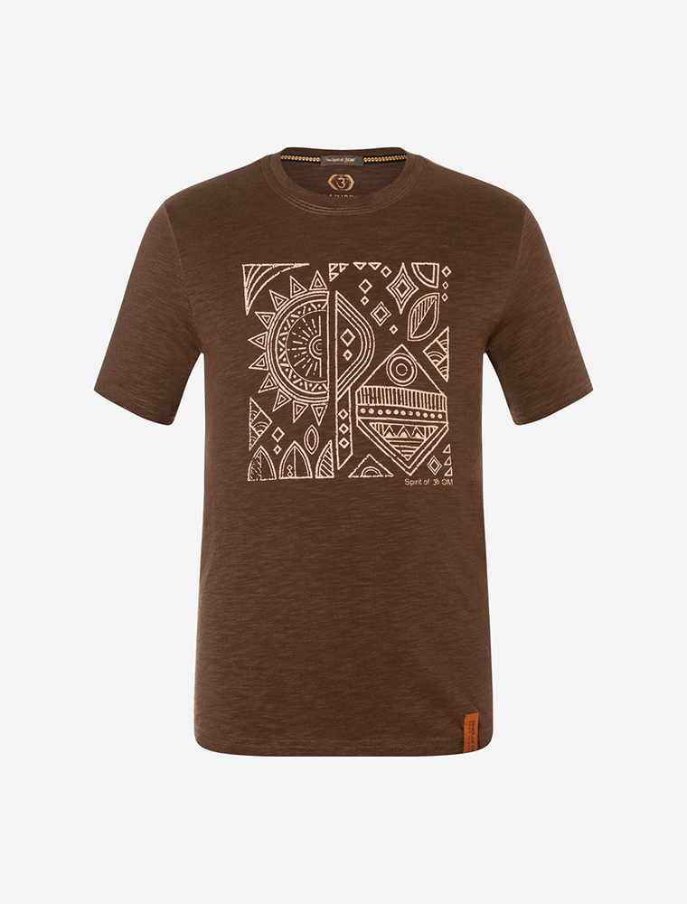 XXL - T-Shirt Ethno - dunkelbraun