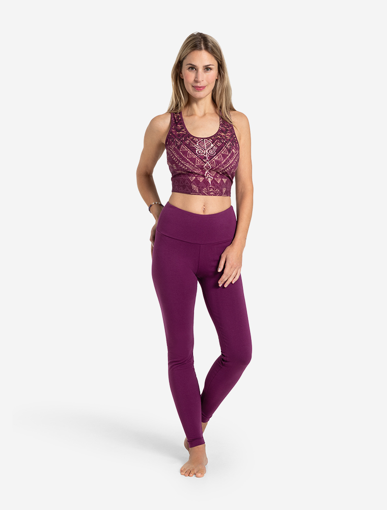S - Yoga Leggings Basic Satya - viola