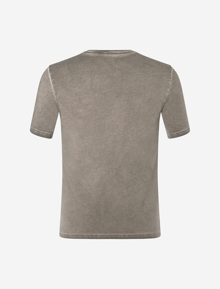 mit Tasche Ethno T-Shirt dunkelgrau