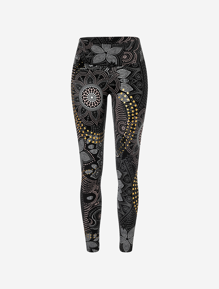 L - Yoga Leggings Maui - schwarz-natur