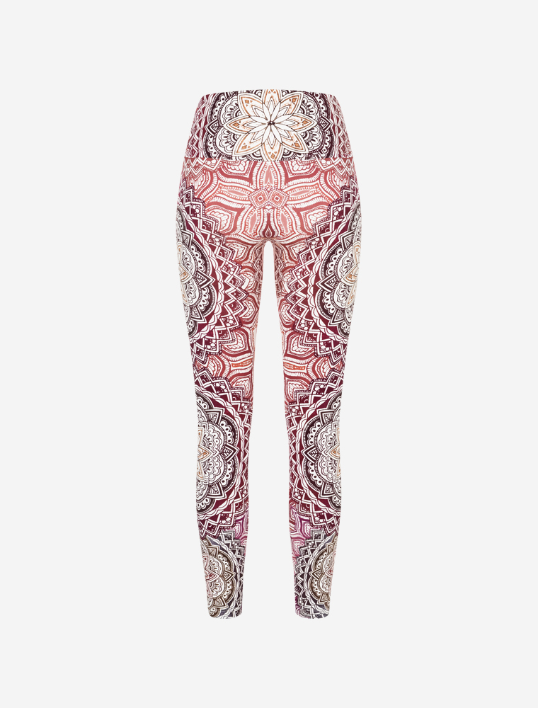 S - Yoga Leggings Mangala - erdrot - natur